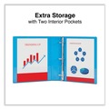 Office Jansan | Universal UNV20723 11 in. x 8.5 in. 1.5 in. Capacity 3 Rings Slant D-Ring View Binder - Light Blue image number 8
