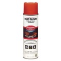 Office Jansan | Rust-Oleum 203035 Industrial Choice 20 oz. Aerosol Can Precision Line Marking Paint - Flat/Matte Orange (12/Carton) image number 0