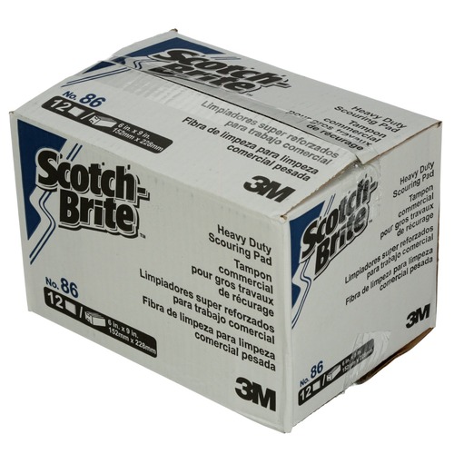 Cleaning & Janitorial Accessories | Scotch-Brite PROFESSIONAL 86 Commercial 6 in. x 9 in. Heavy Duty Scouring Pads - Green (12-Piece/Pack 3-Pack/Carton) image number 0