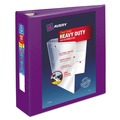 Office Jansan | Avery 79810 Heavy-Duty 3 in. Capacity 11 in. x 8.5 in. 3-Ring View Binder with DuraHinge and Locking One Touch EZD Rings - Purple image number 0