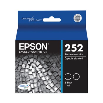 Epson (T252) DURABrite Ultra 350 Page-Yield Ink - Black (2/Pack)