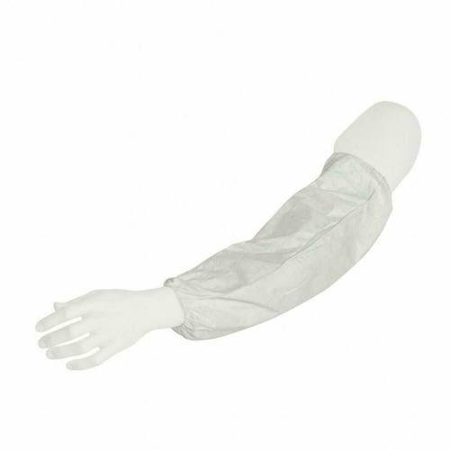 Disposable Gloves | DuPont TY500SWH00020000 Tyvek 400 18 in. Long Elastic Sleeve - One Size Fits Most, White (200/Carton) image number 0