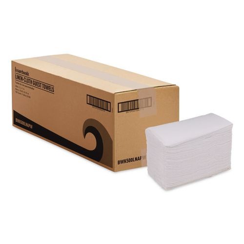 Paper Towels and Napkins | Boardwalk 500LNAPW 12 in. x 17 in. 2-Ply Linen-Cloth Towel Napkins (500/Carton) image number 0
