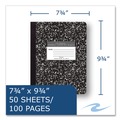 Notebooks & Pads | Roaring Spring 77260 9.75 in. x 7.5 in. Sheets Hardcover Marble Composition Book - Black Marble Cover (48/Carton) image number 4