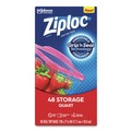 Food Service | Ziploc 351317BX 9.63 in. x 8.5 in. Quart Triple System Seal Double Zipper Storage Bags - Clear (48/Box) image number 4