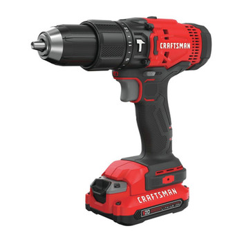 Factory Reconditioned Craftsman 20V Variable Speed Lithium-Ion 1/2 in. Cordless Hammer Drill Kit (1.3 Ah)