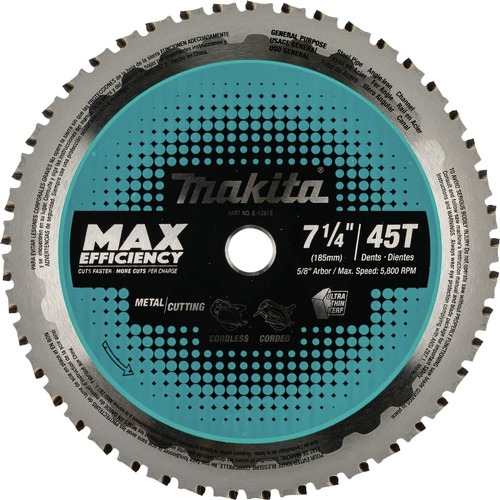 Circular Saw Blades | Makita E-12815 7-1/4 in. 45T Carbide-Tipped Max Efficiency Saw Blade image number 0