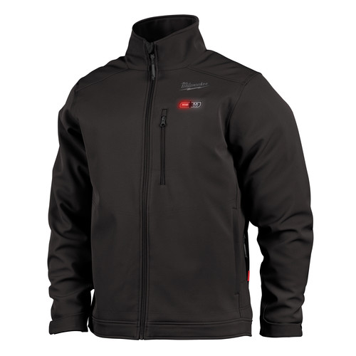 Heated Jackets | Milwaukee 204B-21L M12 TOUGHSHELL Lithium-Ion Cordless Heated Jacket (3 Ah) - Large, Black image number 0