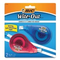 Office Jansan | BIC WOTAPP21 Wite-Out EZ Correct 0.17 in. x 472 in. Non-Refillable Correction Tape - Randomly Assorted Applicator Colors (2/Pack) image number 0