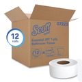 Cleaning & Janitorial Supplies | Scott 07223 Essential 3.55 in. x 2000 ft. Septic Safe JRT Jumbo Roll Bathroom Tissue - White (12 Rolls/Carton) image number 1