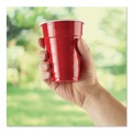 Cutlery | Hefty PAC C20950 Easy Grip Disposable Plastic 9 oz. Party Cups - Red (50/Pack, 12 Packs/Carton) image number 5