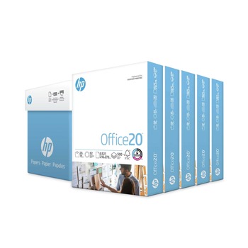 HP Papers 8.5 x 11 20 lb Bond Weight 92 Bright Office20 Paper - White (5/Carton)