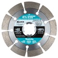 Circular Saw Blades | Makita E-07191 X‑LOCK 4‑1/2 in. Segmented Diamond Blade for Masonry Cutting image number 0