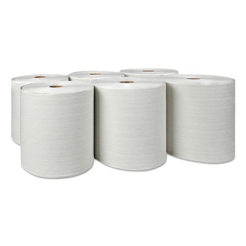 Paper Towels and Napkins | Kleenex 11090 1.5 in. Core 8 in. x 600 ft. Hard Roll Paper Towels with Premium Absorbency Pockets - White (6 Rolls/Carton) image number 0