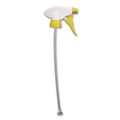 Office Jansan | Impact 60192491 9.88 in. Tube Chemical Resistant Trigger Sprayer Fits 32 oz. Bottles - Yellow/White (24/Carton) image number 3