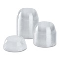 Cups and Lids | Karat C-KDL626-WH Plastic Wide Opening Dome PET Lids Fits 12 oz. to 24 oz. Cold Cups - Clear (1000/Carton) image number 2