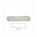 Office Jansan | Boardwalk BWK1648 48 in. x 5 in. Disposable Cotton/Synthetic Fiber Mop Head - White image number 2