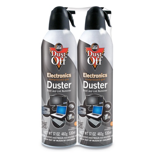 Office Jansan | Dust-Off DPSJMB2 17 oz. Can Disposable Compressed Air Duster (2/Pack) image number 0