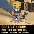 Dewalt DWP611 110V 7 Amp Variable Speed 1-1/4 HP Corded Compact Router with LED image number 7