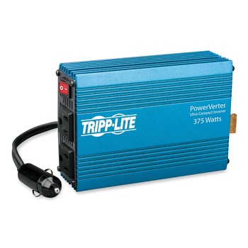 Tripp Lite PowerVerter 375 W Ultra-Compact 2-Outlet Car Inverter with 12 V Input/120 V Output