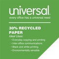 Office Jansan | Universal UNV20030 20 lbs. Bond Weight 92 Bright 8.5 in. x 11 in. 30% Recycled Copy Paper - White (500 Sheets/Ream, 10 Reams/Carton) image number 3
