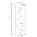 Office Filing Cabinets & Shelves | Alera 26138 18 in. x 25 in. x 52 in. Legal-Size 4-Drawer Economy Vertical File - Light Gray image number 3