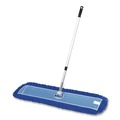 Mops | Gritt Commercial GRI17448T 48 in. x 5 in. Microfiber Head 40 in. to 72 in. Silver Aluminum Handle Dust Mop with Telescopic Handle - Blue (1-Kit) image number 5