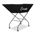 Utility Carts | Champion Sports VCPRO 23 in. x 55 in. x 41 in. Pro Collapsible Volleyball Cart - Black image number 0