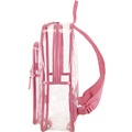 Office Jansan | Eastsport 190991ED-PLM 11.5 in. x 5 in. x 16.5 in. Clear with Color Trim Backpack - Clear/Pink image number 2