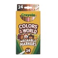 Markers | Crayola 58-7810 Colors of the World Fine Bullet Tip Washable Markers - Assorted Colors (24/Pack) image number 0
