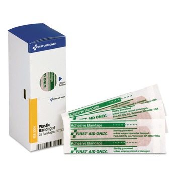 First Aid Only FAE-3004 25-Piece/Box SmartCompliance 3/4 in. x 3 in. Plastic Bandages