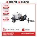 Pressure Washers | Simpson 95001 Trailer 3800 PSI 3.5 GPM Cold Water Mobile Washing System Powered by HONDA image number 4