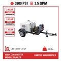 Pressure Washers | Simpson 95001 Trailer 3800 PSI 3.5 GPM Cold Water Mobile Washing System Powered by HONDA image number 4