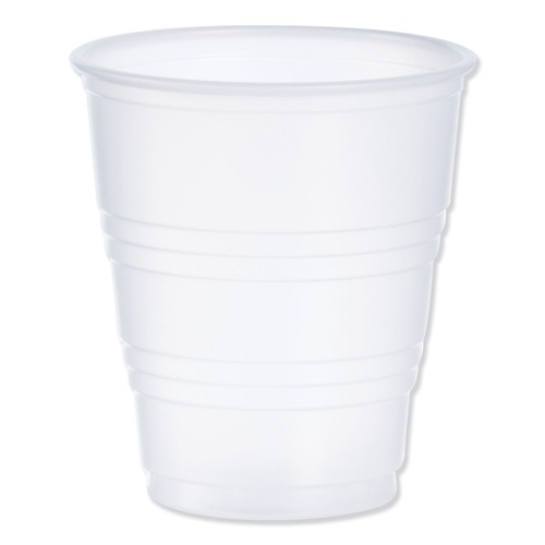 Just Launched | Dart Y5 5 oz. High-Impact Polystyrene Cold Cups - Translucent (100 Cups/Sleeve, 25 Sleeves/Carton) image number 0
