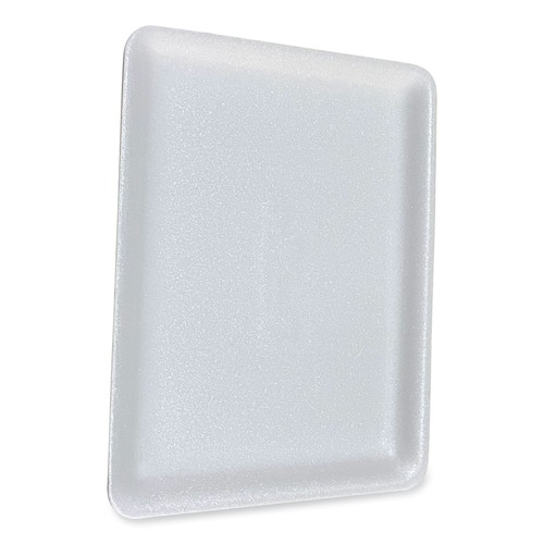 Food Trays, Containers, and Lids | GEN 9PWH 12.25 in. x 9.25 in. x 0.62 in. #9P Meat Trays - White (200/Carton) image number 0