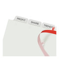 Office Jansan | Avery 11447 Index Maker 11 in. x 8.5 in. 8-Tab Print and Apply Clear Label Dividers - White (25/Box) image number 1