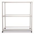 Utility Carts | Champion Sports FPR1 19 in. x 62 in. x 67 in. 132 lbs. Capacity 9 Ball Plastic ABS Storage Cart - White image number 0