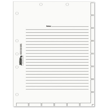 Tabbies TAB54520 11 in. x 8.5 in. Medical Chart Index Divider Sheets - White (400/Box)
