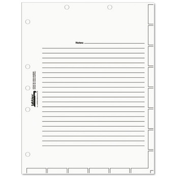 Tabbies 54520 11 in. x 8.5 in. Medical Chart Index Divider Sheets - White (400/Box)