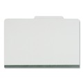 File Folders | Universal UNV10262 4 Section Pressboard 1 Divider Legal Size Classification Folders - Gray (10/Box) image number 2