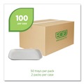 Food Trays, Containers, and Lids | Eco-Products EP-SCTR1317NFA 13 x 17 Regalia Sugarcane Servingware Platter - White (100/Carton) image number 2