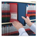 File Folders | Smead 29784 6 SafeSHIELD Fasteners 2 in. Expansion 2 Dividers Legal Size End Tab Pressboard Classification Folders - Dark Blue (10/Box) image number 5