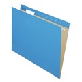 File Folders | Pendaflex 81603 1/5-Cut Tabs Letter Size Colored Hanging Folders - Blue (25/Box) image number 0