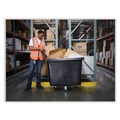 Trash & Waste Bins | Rubbermaid Commercial FG461600BLA 500 lbs. Maximum Weight Capacity 119.7 gal. Interior Volume Capacity Plastic/Metal Cube Truck - Black image number 4
