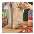 Office Jansan | Ross & Wallace Paper Products 100302500PK/BL 4.13 in. x 2.63 in. x 7.88 in. #2 Size Grocery Paper Bags - Kraft (500/Bundle) image number 2