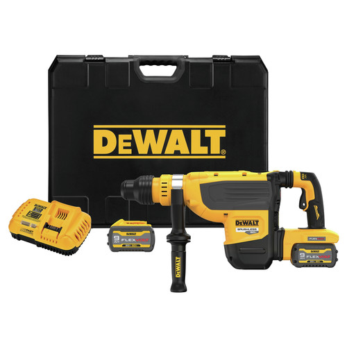 Rotary Hammers | Dewalt DCH735X2 60V MAX Brushless Lithium-Ion 1-7/8 in. Cordless SDS MAX Combination Rotary Hammer Kit with 2 Batteries (9 Ah) image number 0
