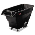 Trash Cans | Rubbermaid Commercial FG101100BLA 151 gal. 600 lbs. Capacity Plastic Structural Foam Tilt Truck - Black image number 0