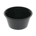 Cups and Lids | Pactiv Corp. YS200E 2 oz. Plastic Portion Cup - Black (200/Bag, 12 Bags/Carton) image number 0
