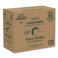 Cutlery | Dart 12BWWCR 10 oz. - 12 oz. Concorde Foam Bowl - White (1000/Carton) image number 1