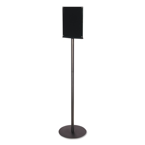 Labor Day Sale! Save $30 off $199! | Deflecto 692056 8.5 in. x 11 in. Insert 56 in. Tall Double-Sided Magnetic Sign Display - Clear/Black image number 0